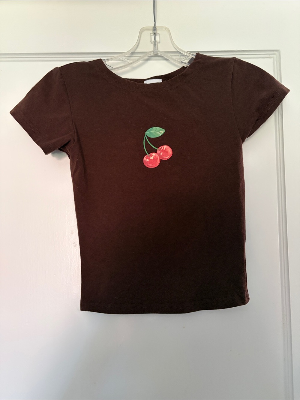 Brown Princess Polly Cherry Baby Tee